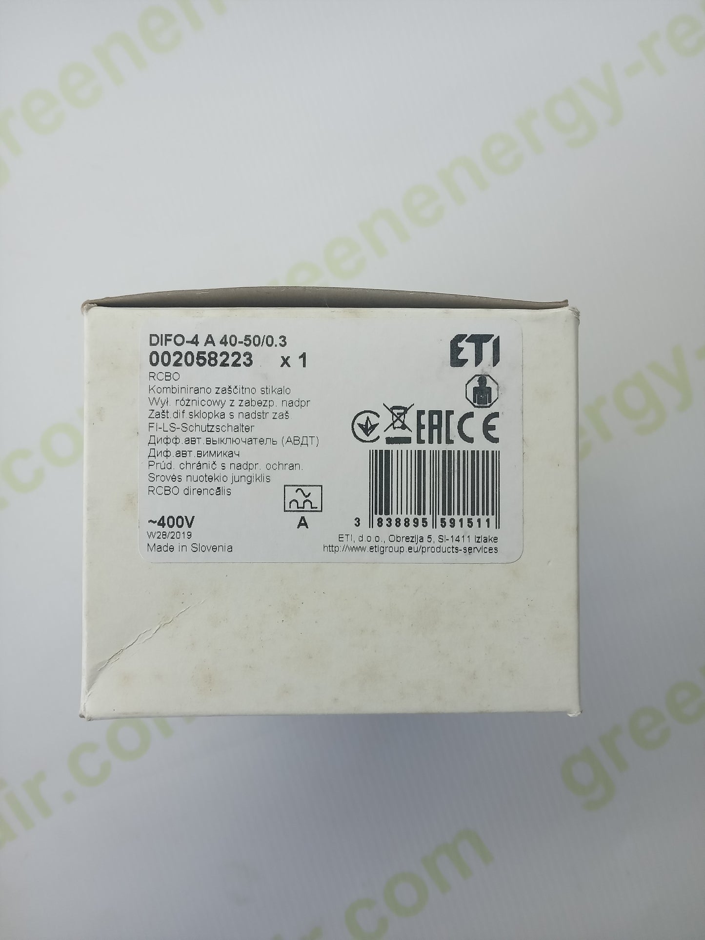 ETI DIFO-4 RCBO 40–50A 300mA Type A 4P Circuit Breaker 400V