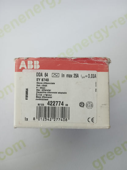 ABB DDA64 RCD Block 25A 30mA 4P AC Residual Current Device | 230/400V