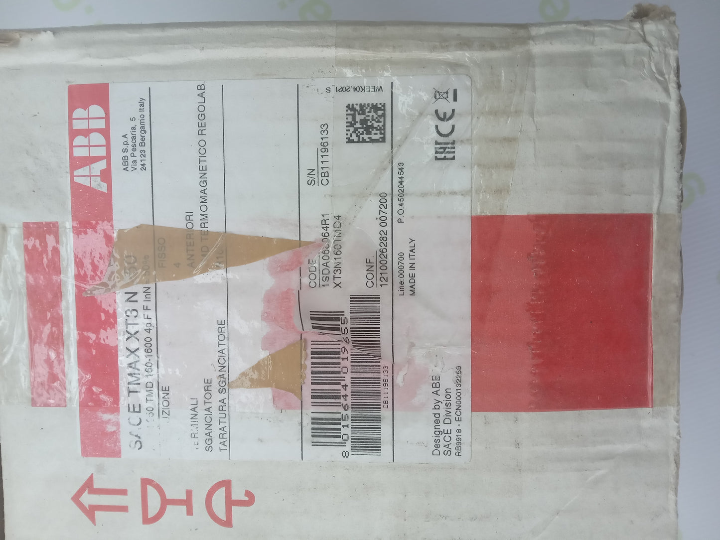 ABB SACE Tmax XT3N 250 4P 250A MCCB Circuit Breaker XT3N250 TMD