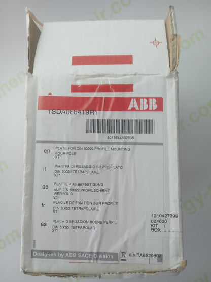 ABB 1SDA066419R1 Mounting Plate DIN 50022 for XT1 4P