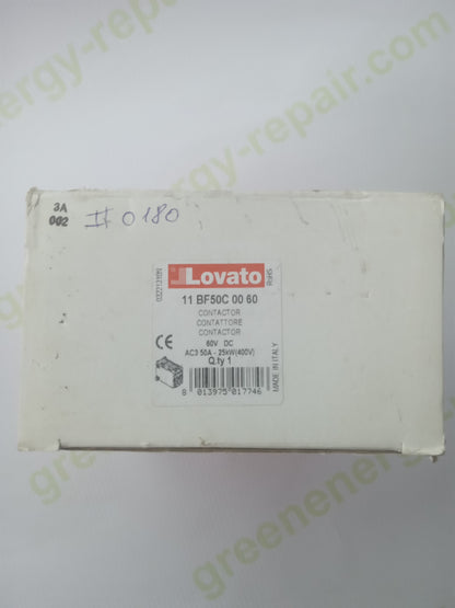 Lovato BF50C Contactor 50A 60V DC – New (Open Box)