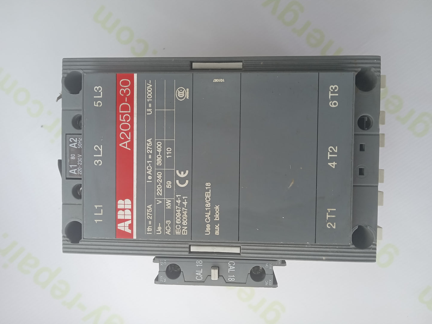 ABB A205D-30 Contactor 275A 3-Pole – Used, Good Condition