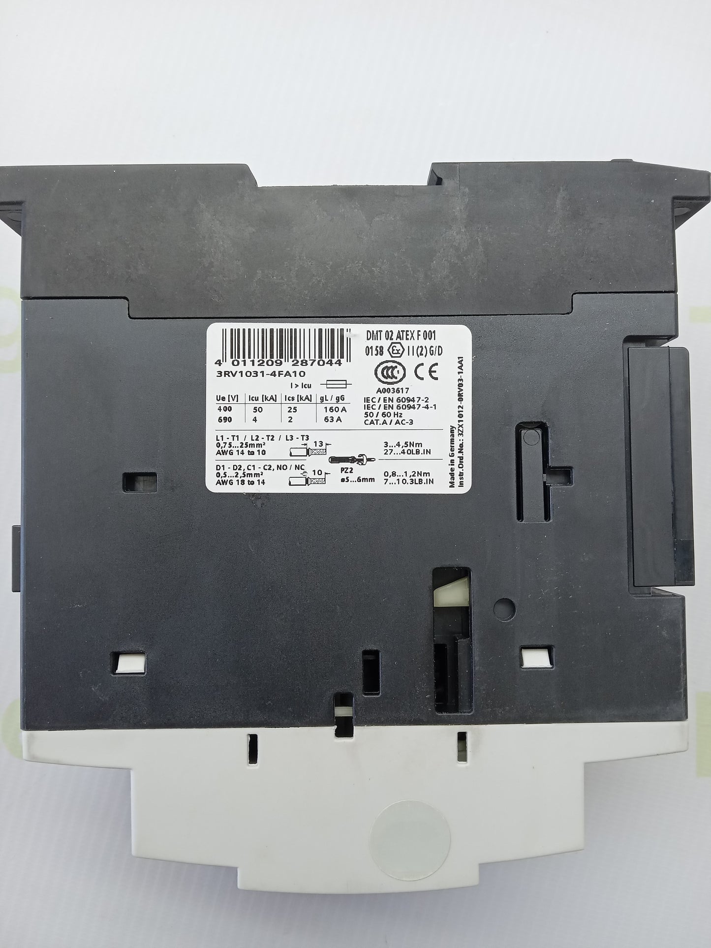 Siemens SIRIUS 3RV1031-4FA10 Motor Protection Circuit Breaker