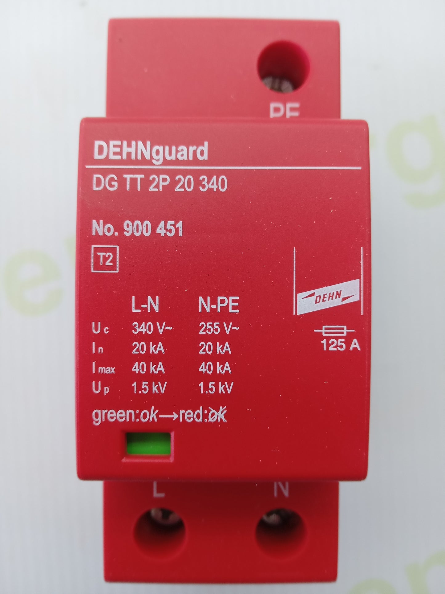 DEHNguard DG TT 2P 20 340 Surge Protective Device – Type 2
