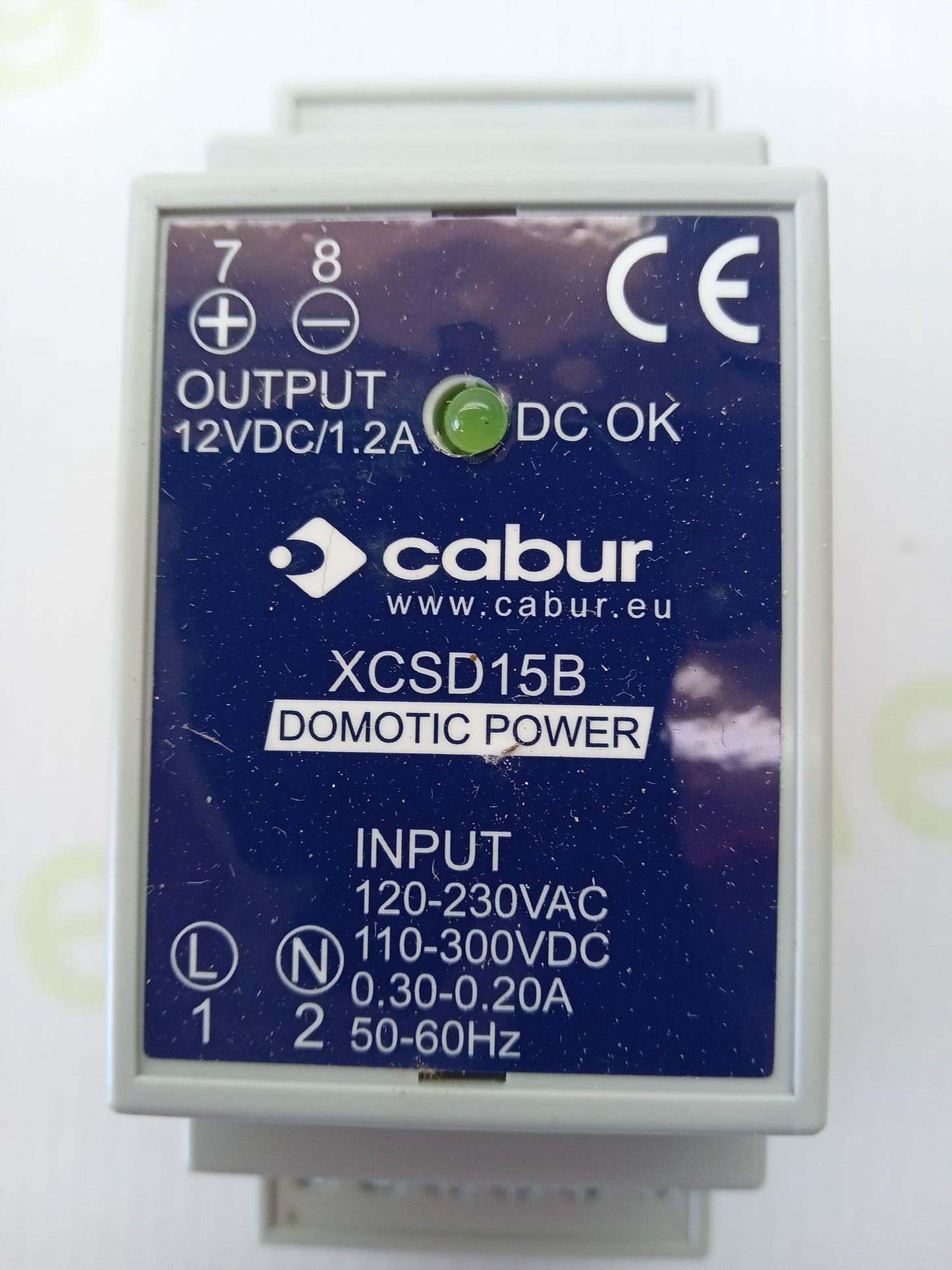 Cabur XCSD15B Single-Phase Switching Power Supply 12VDC 1.2A