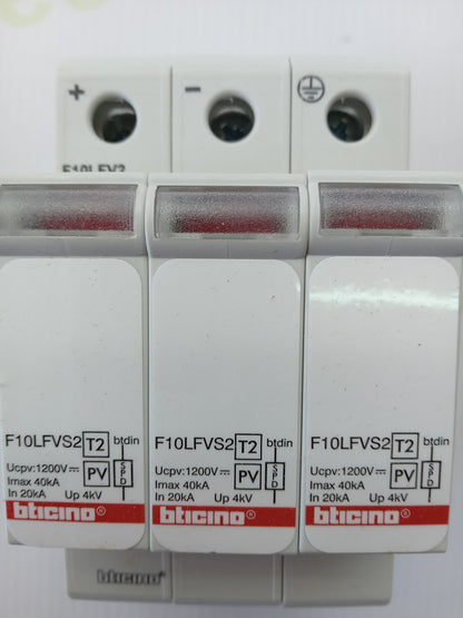 BTicino F10LFV2 Type 2 PV Surge Protection Device – 1200V DC