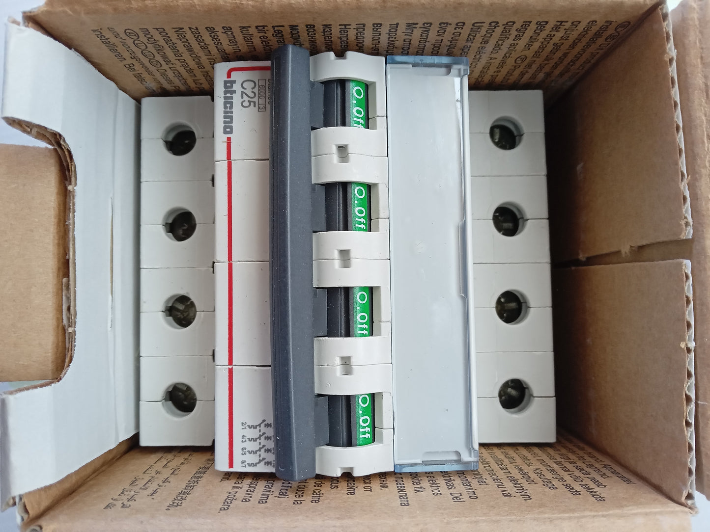BTicino FN84C25 BTDIN 4P C25 Miniature Circuit Breaker