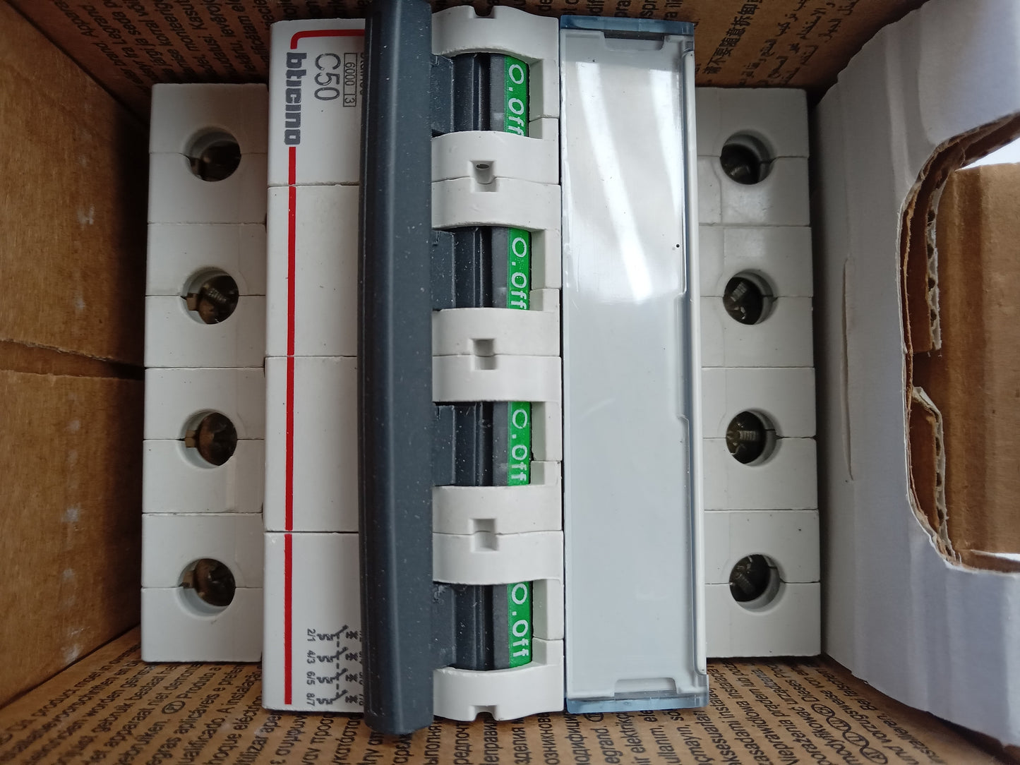 BTicino FN84C50 BTDIN 4P C50 Miniature Circuit Breaker