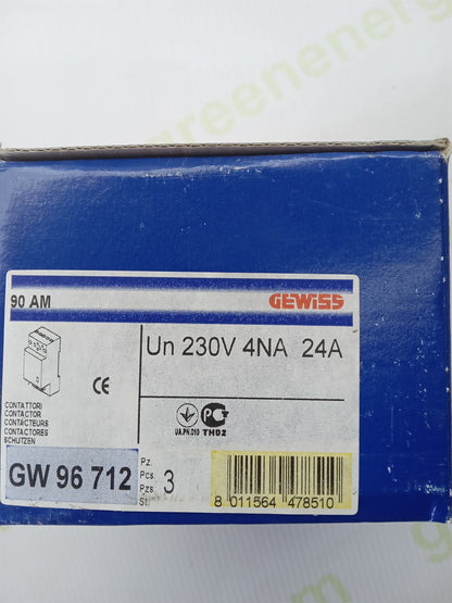 GEWISS GW96712 Modular Contactor 24A 230V AC