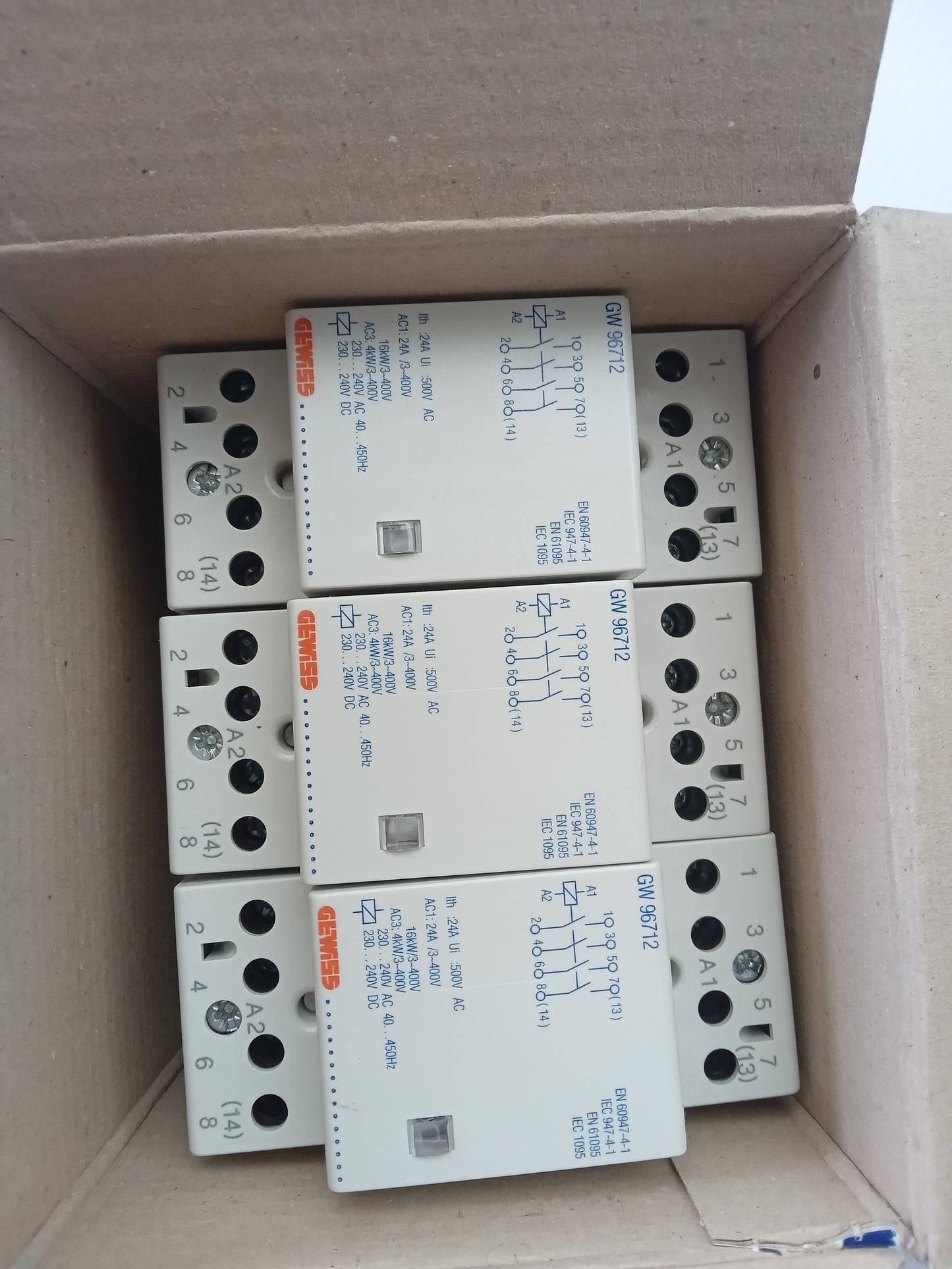 GEWISS GW96712 Modular Contactor 24A 230V AC