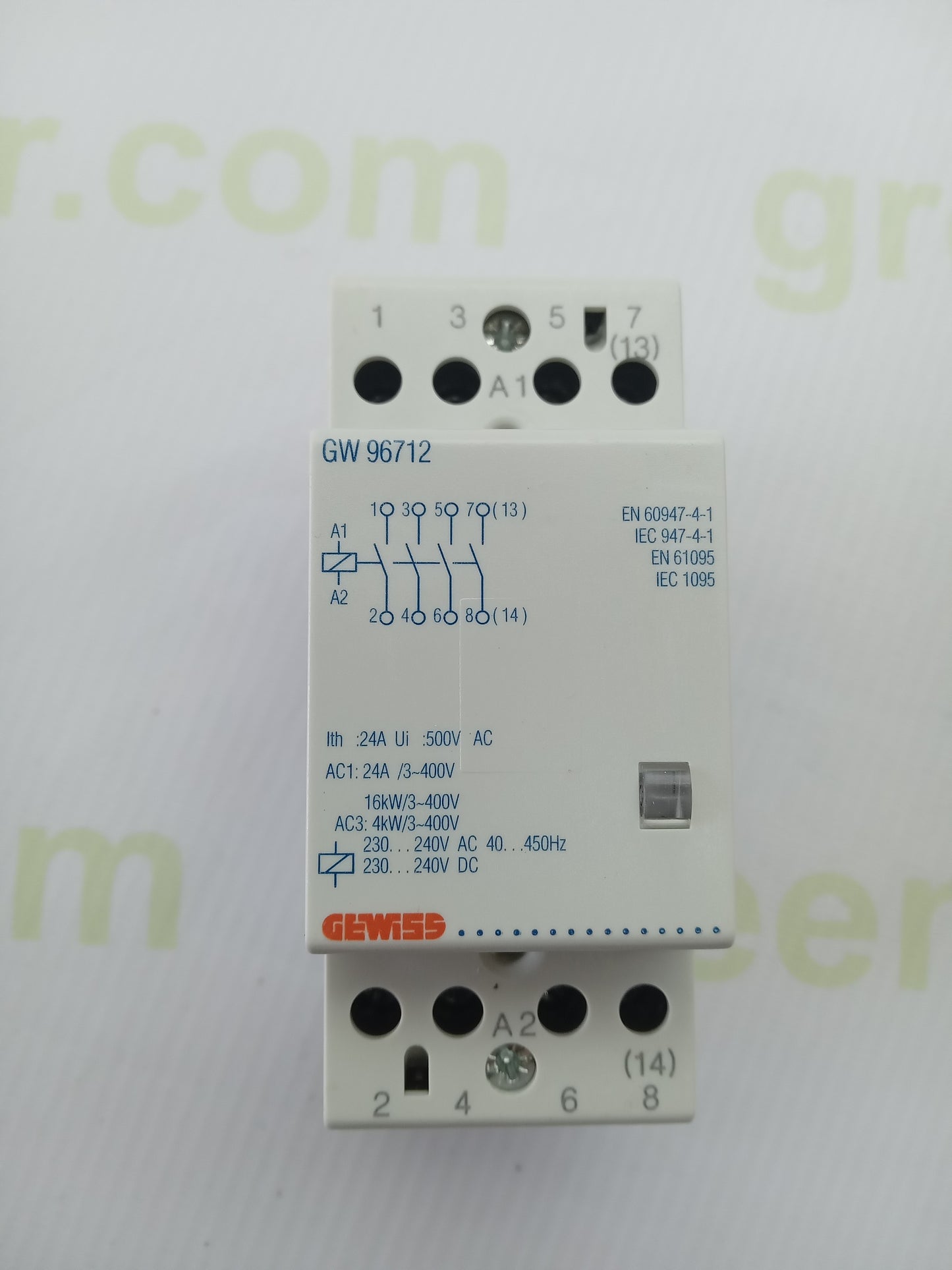 GEWISS GW96712 Modular Contactor 24A 230V AC