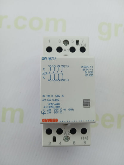 GEWISS GW96712 Modular Contactor 24A 230V AC