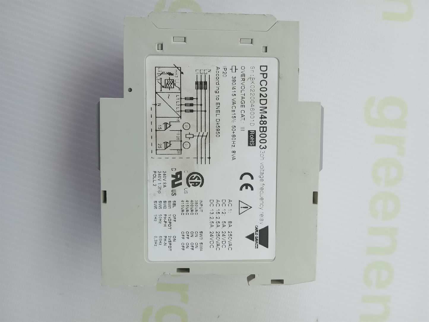 Carlo Gavazzi DPC02DM48B003 3-Phase Voltage & Frequency Relay