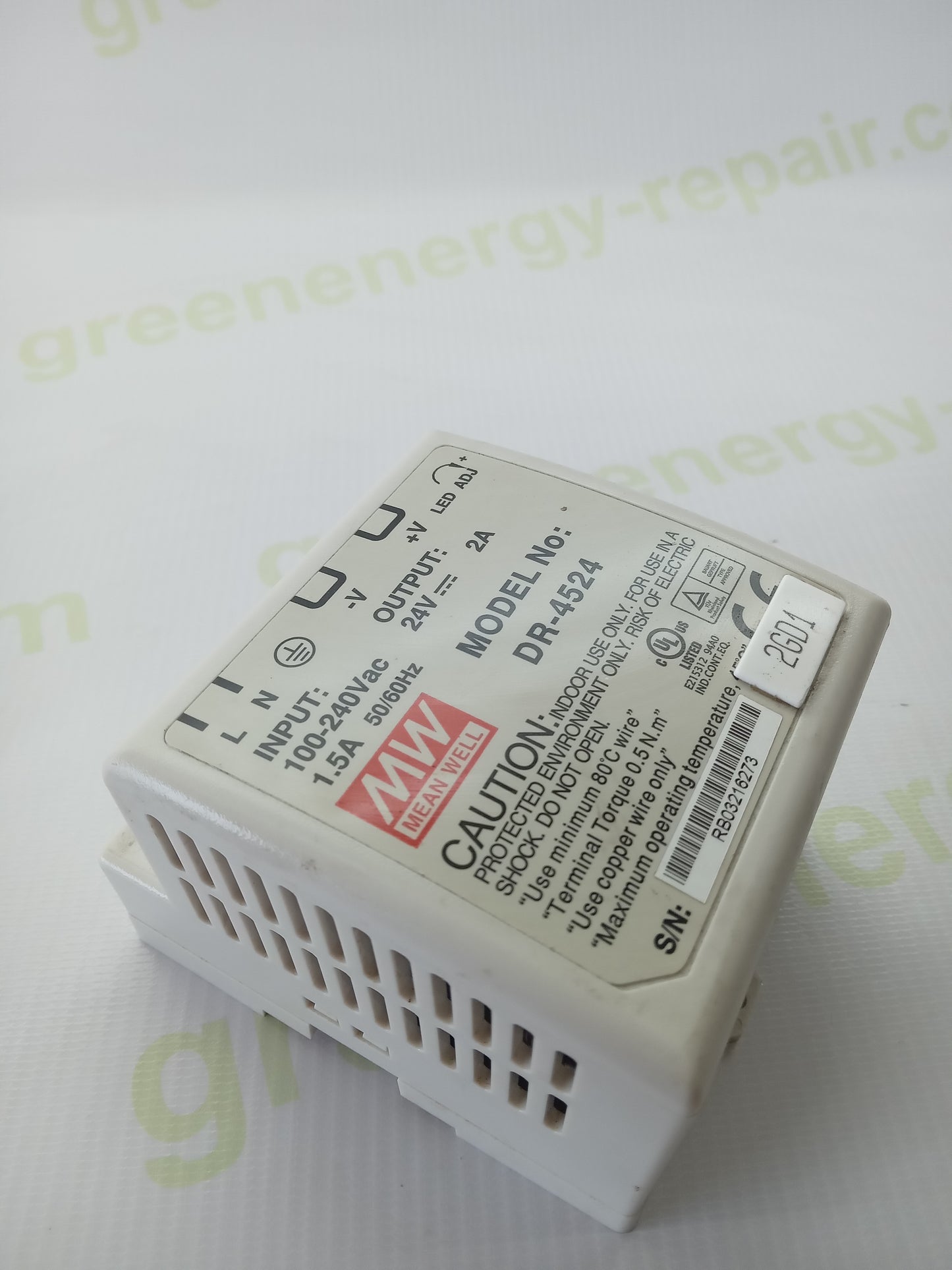 Mean Well DR-4524 DIN Rail Power Supply 24V DC 2A