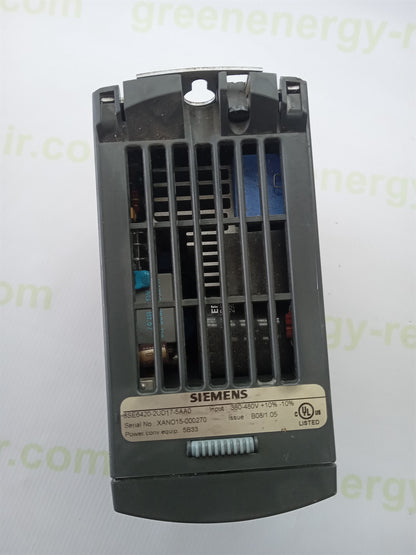 Siemens MICROMASTER 420 6SE6420-2UD17-5AA0 Frequency Inverter (VFD) – Used