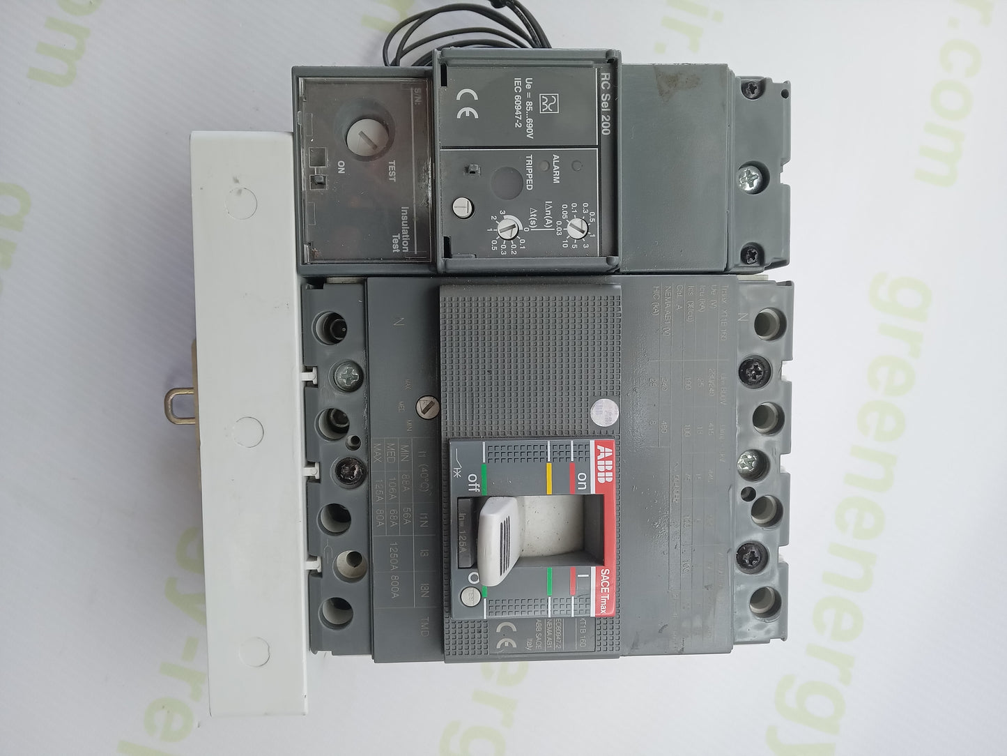 ABB SACE Isomax / RC Sel 200 Molded Case Circuit Breaker with Residual Current Protection – Used