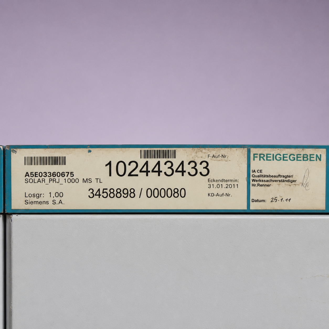 Siemens SINVERT Solar SLAVE SOLAR_PRJ_1000 MS TL – SLAVE-500kW Central Photovoltaic Inverter Unit for 1000kW / 1MW Master/Slave System – TL Technology – A5E03360675