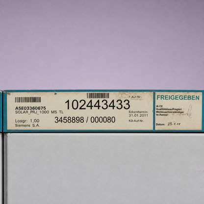 Siemens SINVERT Solar SLAVE SOLAR_PRJ_1000 MS TL – SLAVE-500kW Central Photovoltaic Inverter Unit for 1000kW / 1MW Master/Slave System – TL Technology – A5E03360675