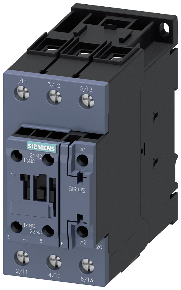 SIEMENS - SIE3RT20371KB40 CONTACTOR,AC3 30KW 1NO,1NC DC 24V