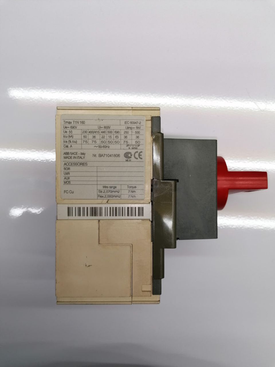 ABB SACE Tmax T1N 160 Molded Case Circuit Breaker