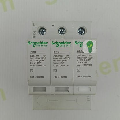 Schneider Electric PRD C40-1000 PV Type 2 Surge Protection Device | 1000 VDC | 40 kA | 3-Pole SPD