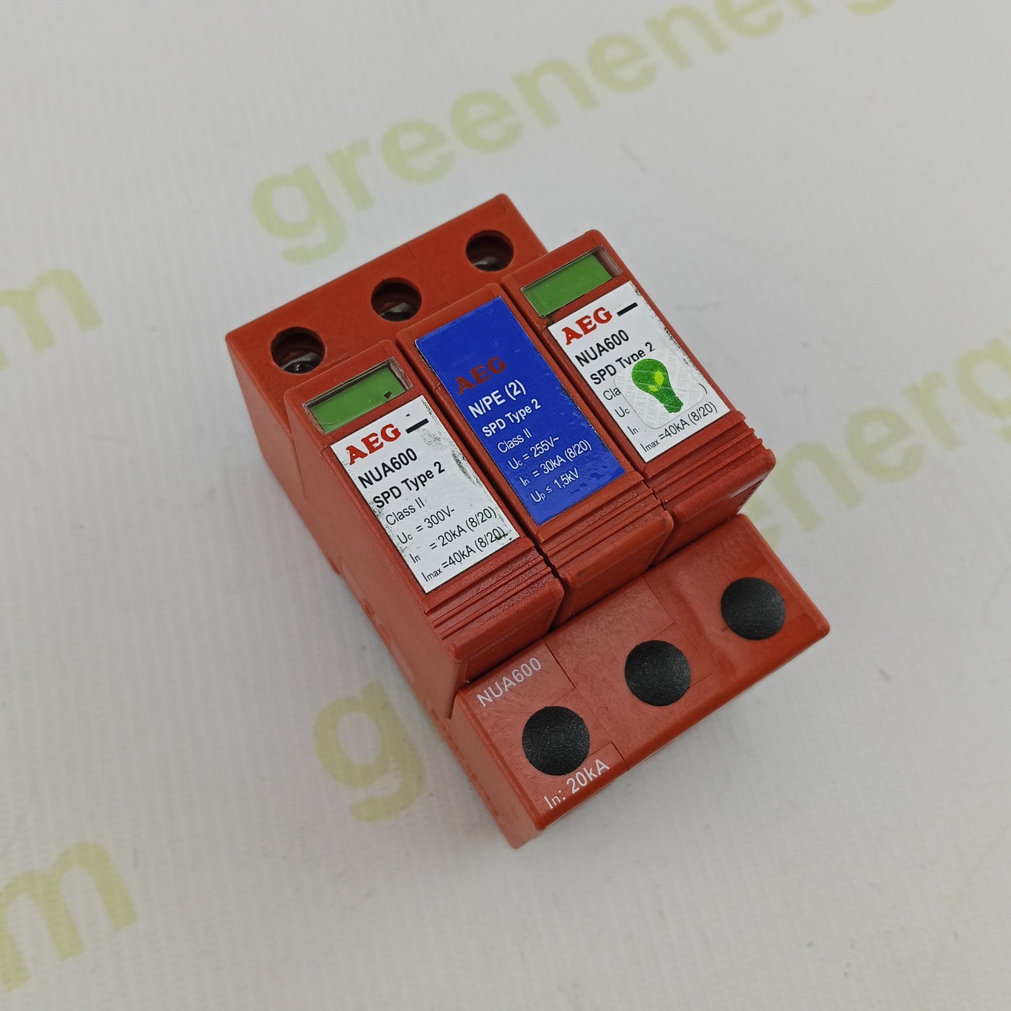 AEG NUA600 / N-PE Type 2 Surge Protection Device | Class II SPD | AC 230/255 V | 3-Module Unit