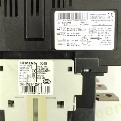 Siemens 3RH1921-1DA11 Auxiliary Contact Block | AC-15 / DC-13 | 10A 240V | IEC 60947-5-1 | Industrial Control