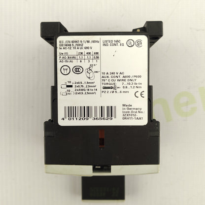 Siemens 3RH1122-1AN20 Auxiliary Contactor | 4 NO + 0 NC | 24V AC Coil | IEC Industrial Control Relay