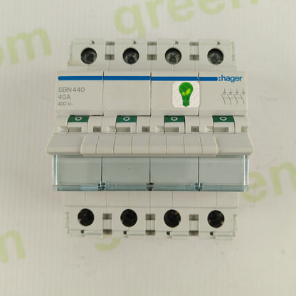 Hager SBN440 | 40A 4-Pole Disconnector Switch | 400 V AC | Original Industrial Component