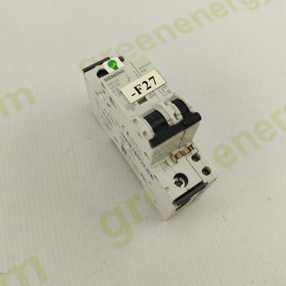 Siemens 5SY41 + 5ST3010 MCB Assembly | C2 Curve | 1-Pole | 2 A | Type AS | Original Siemens Protection Device