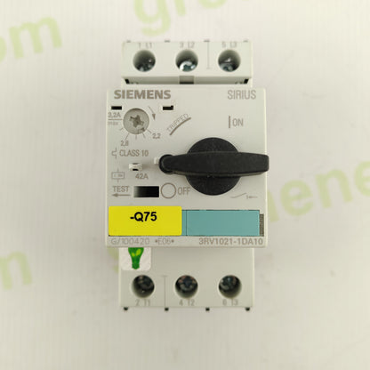 Siemens SIRIUS 3RV1021-1DA10 Motor Protection Circuit Breaker | 3.2 A | Class 10 | 42 A Max | Industrial Grade