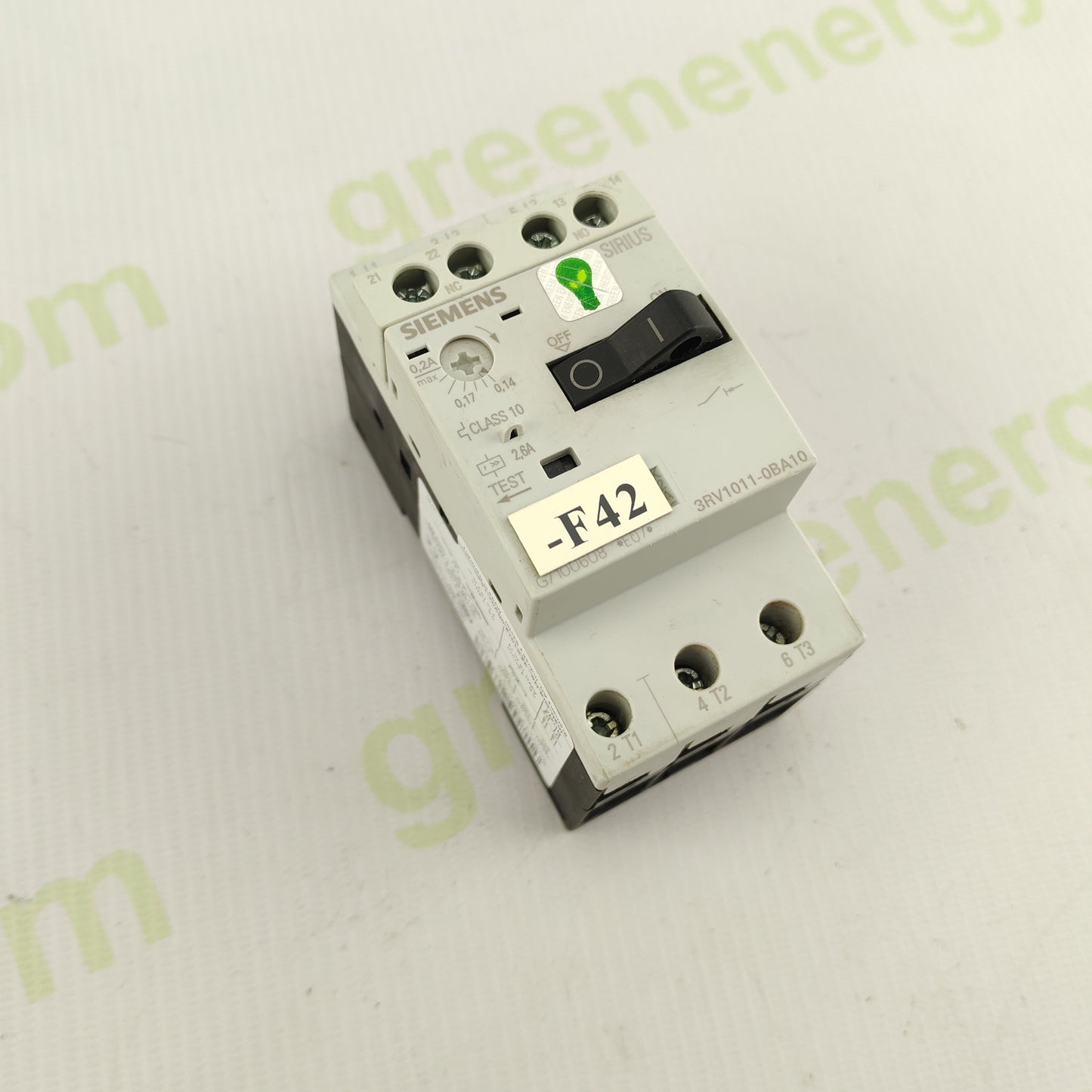 Siemens SIRIUS 3RV1011-0BA10 Motor Protection Circuit Breaker | 0.63–1 A | Class 10 | 3-Phase | Original Siemens