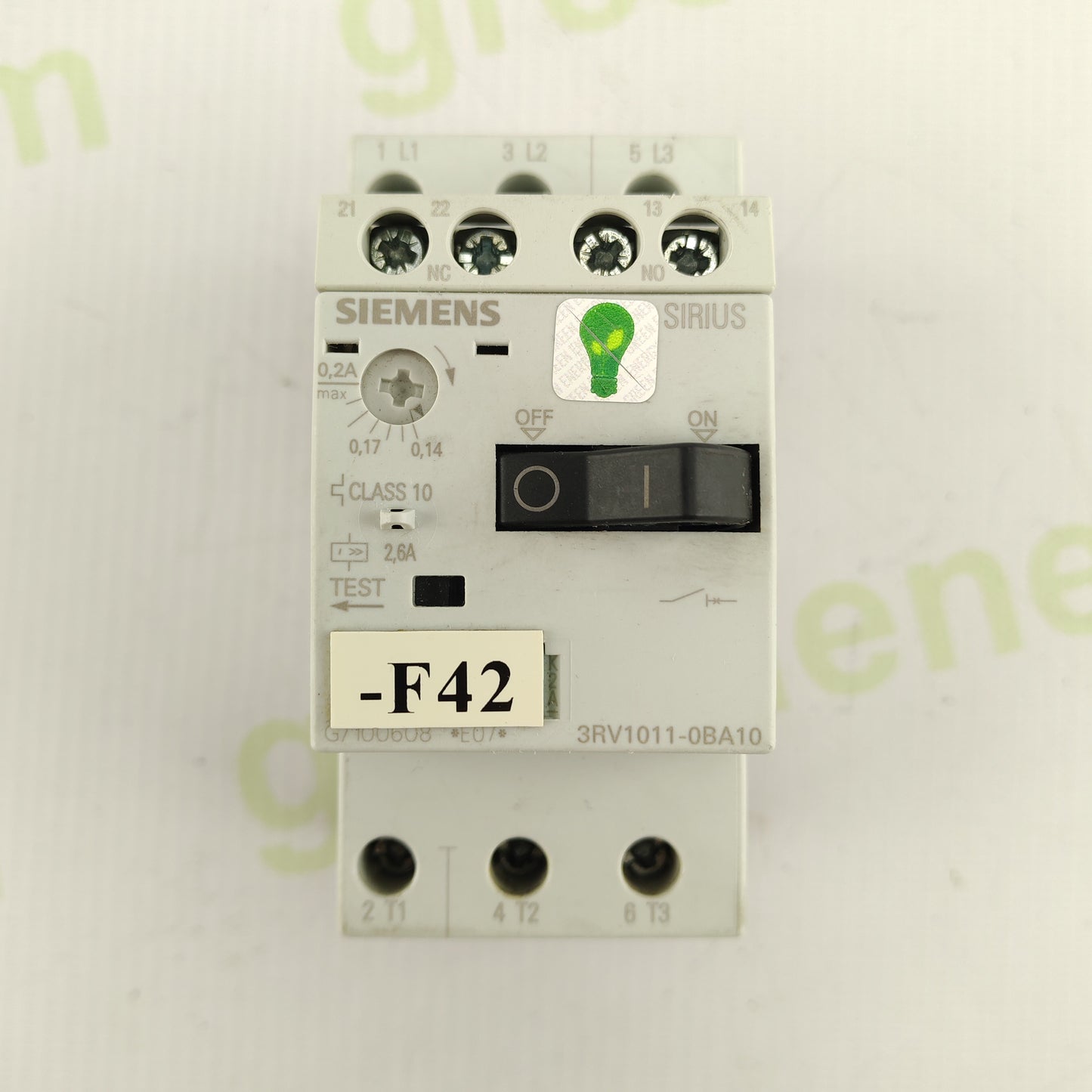 Siemens SIRIUS 3RV1011-0BA10 Motor Protection Circuit Breaker | 0.63–1 A | Class 10 | 3-Phase | Original Siemens