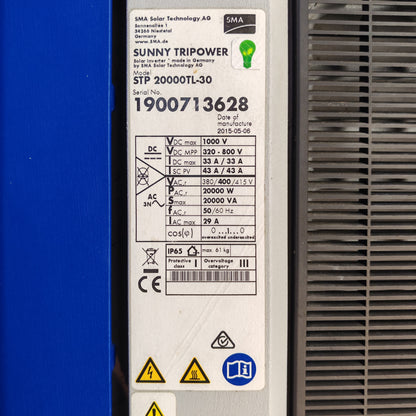 SMA Sunny Tripower STP 20000TL-30 | 20 kW | 3-Phase String Inverter | Original SMA