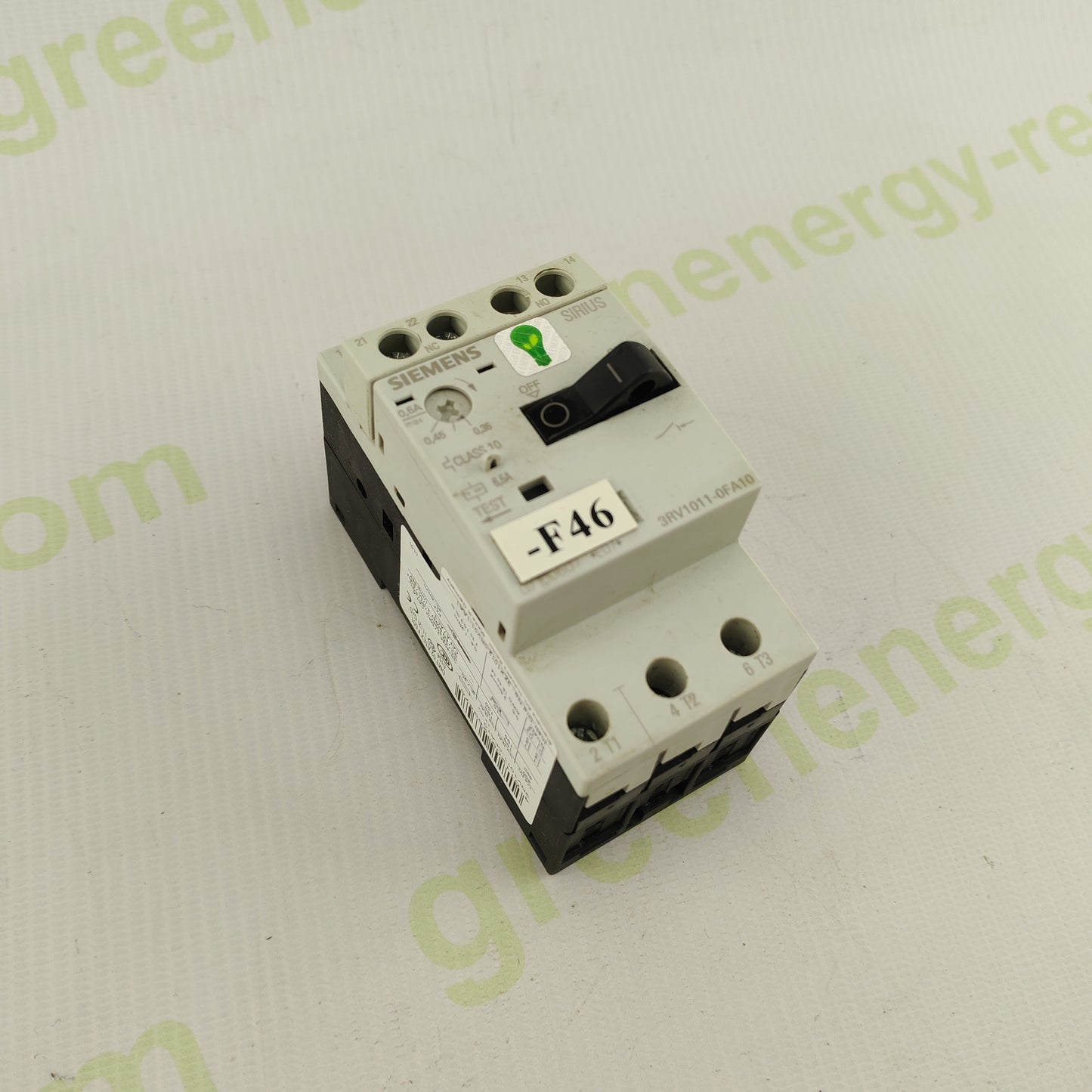 Siemens SIRIUS 3RV1011-0FA10 | 3-Pole Motor Protection Circuit Breaker | 0.35-0.5 A Overload Release | Up to 690 V AC