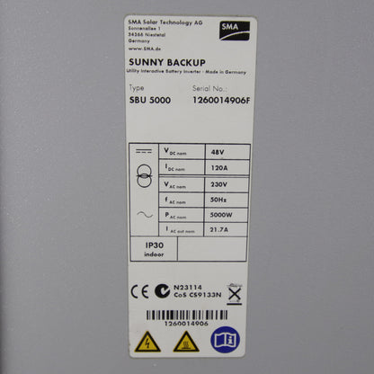 Sunny Backup ISLAND система SMA SBU 5000 5kW 5000W 230VAC
