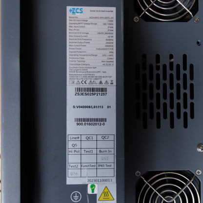 ZCS Azzurro 3PH 25KTL-V3 Transformerless Solar Inverter | 25 kW | Three-Phase 380/400 V AC | 1100 V DC | Outdoor IP65