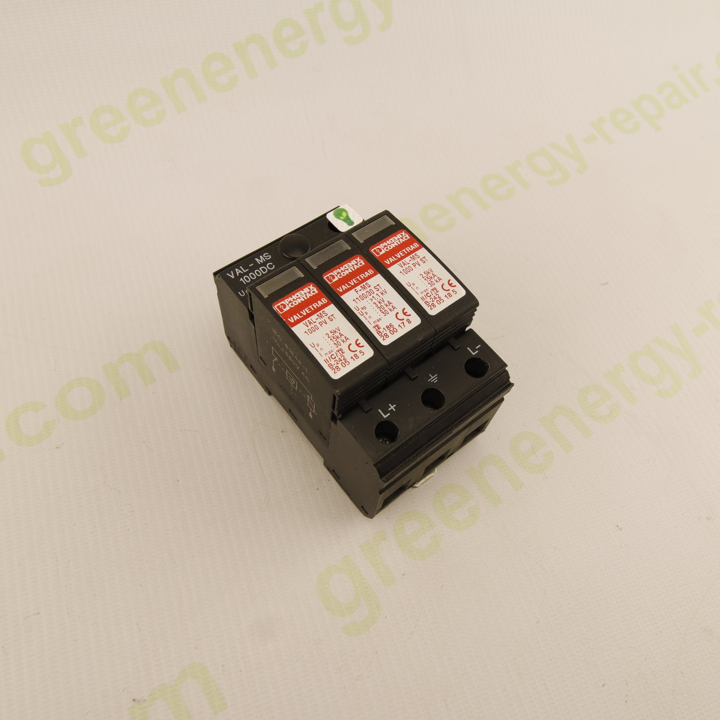 Phoenix Contact VAL-MS 1000DC | Type 2 DC SPD | 1000 V DC | 30 kA | VALVETRAB Series | DIN Rail Surge Protection