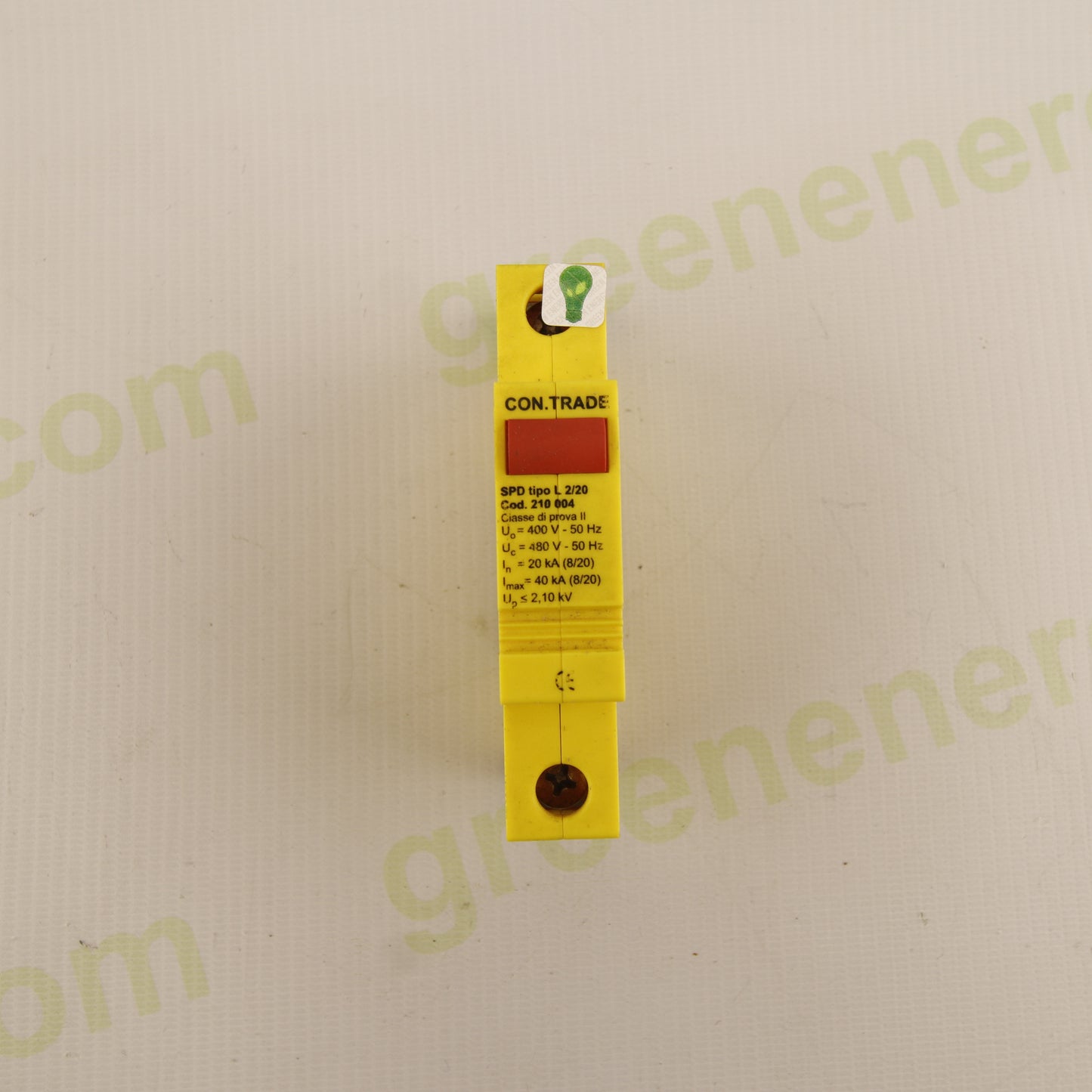CON.TRADE SPD Tipo L/2/0 Cod. 210004 – Type 2 Surge Arrester | Single-Pole | 400–480 V AC | 40 kA | Class II |