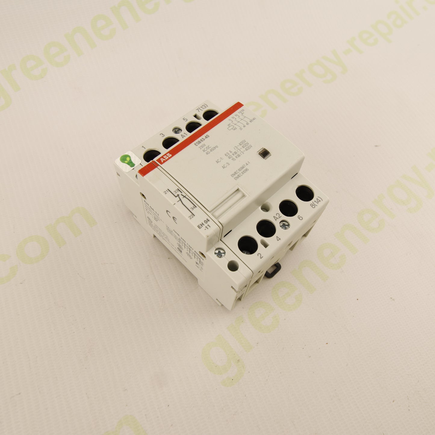 ABB ESB63-40 – 4-Pole Modular Contactor 63A AC-1 | 230V AC/DC Coil (40–450 Hz) | 40 kW @ 400V | 3NO + 1NO |