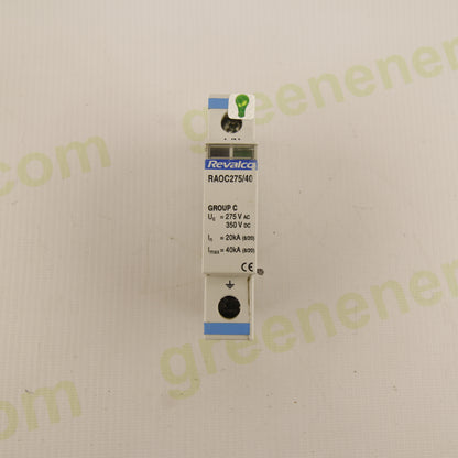 Revalco RAOC275/40 | Type 2 SPD | 275V AC / 350V DC | 40kA Max | Single Pole
