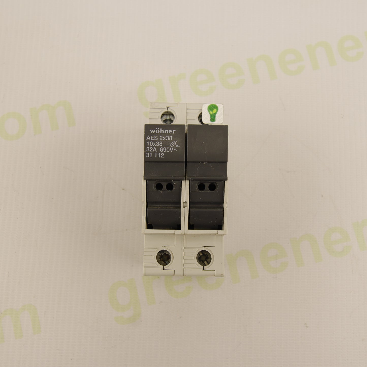 Wöhner AES 2x38 Art. 31112 – 2-Pole Modular Fuse Holder 10x38 mm | 32A | Up to 690V AC | DIN Rail | IEC 60947-3