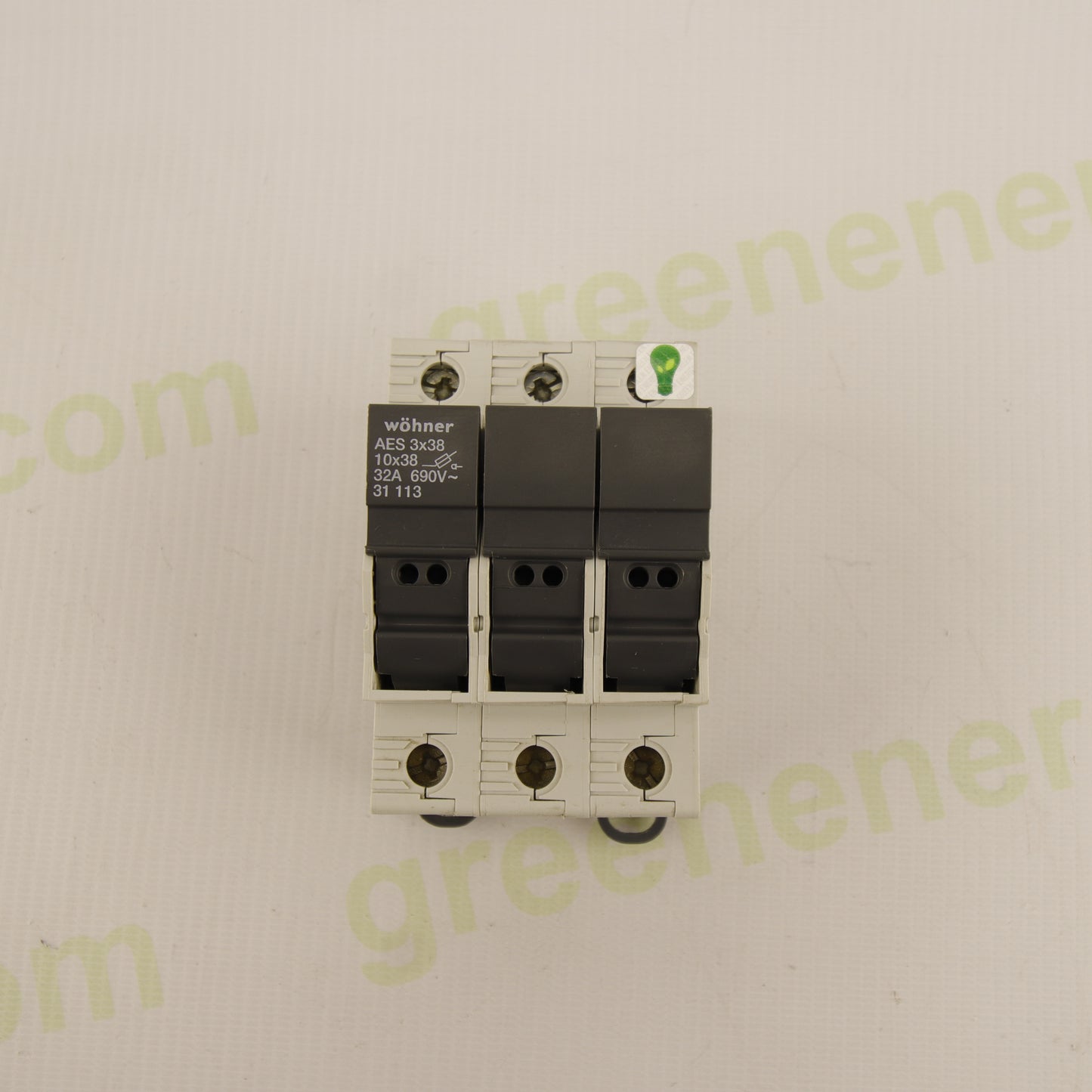 Wöhner AES 3x38 Art. 31113 – 3-Pole Switch-Disconnector Fuse Holder 10x38 mm | 32A | 690V AC | DIN Rail | IEC 60947-3