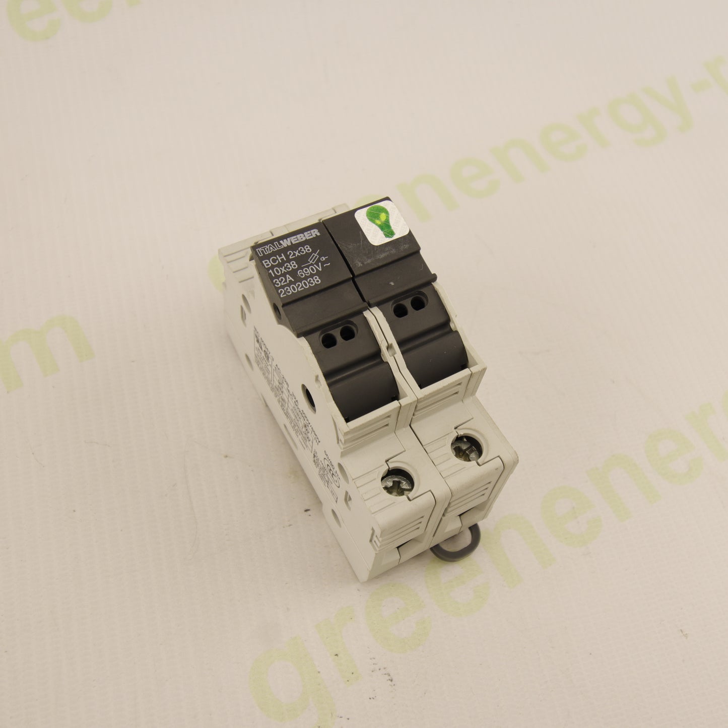 Italweber BCH 2x38 – 2P Modular Fuse Holder for 10×38 mm Fuses | 32A | 690V AC |