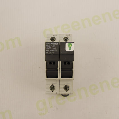 Italweber BCH 2x38 – 2P Modular Fuse Holder for 10×38 mm Fuses | 32A | 690V AC |