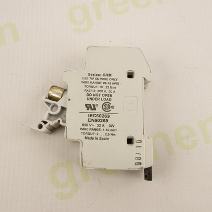 Bussmann CHM1D-PV-IEC Fuse Holder | 1000V DC | 32A | 10x38mm | PV Systems | DIN Rail Mount