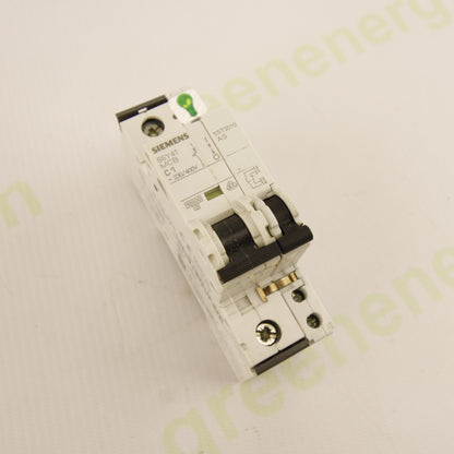 Siemens 5SY41 C1 + Siemens 5ST3010 AS – 1P 1A MCB with Auxiliary Contact | Curve C | 230/400V | 10kA