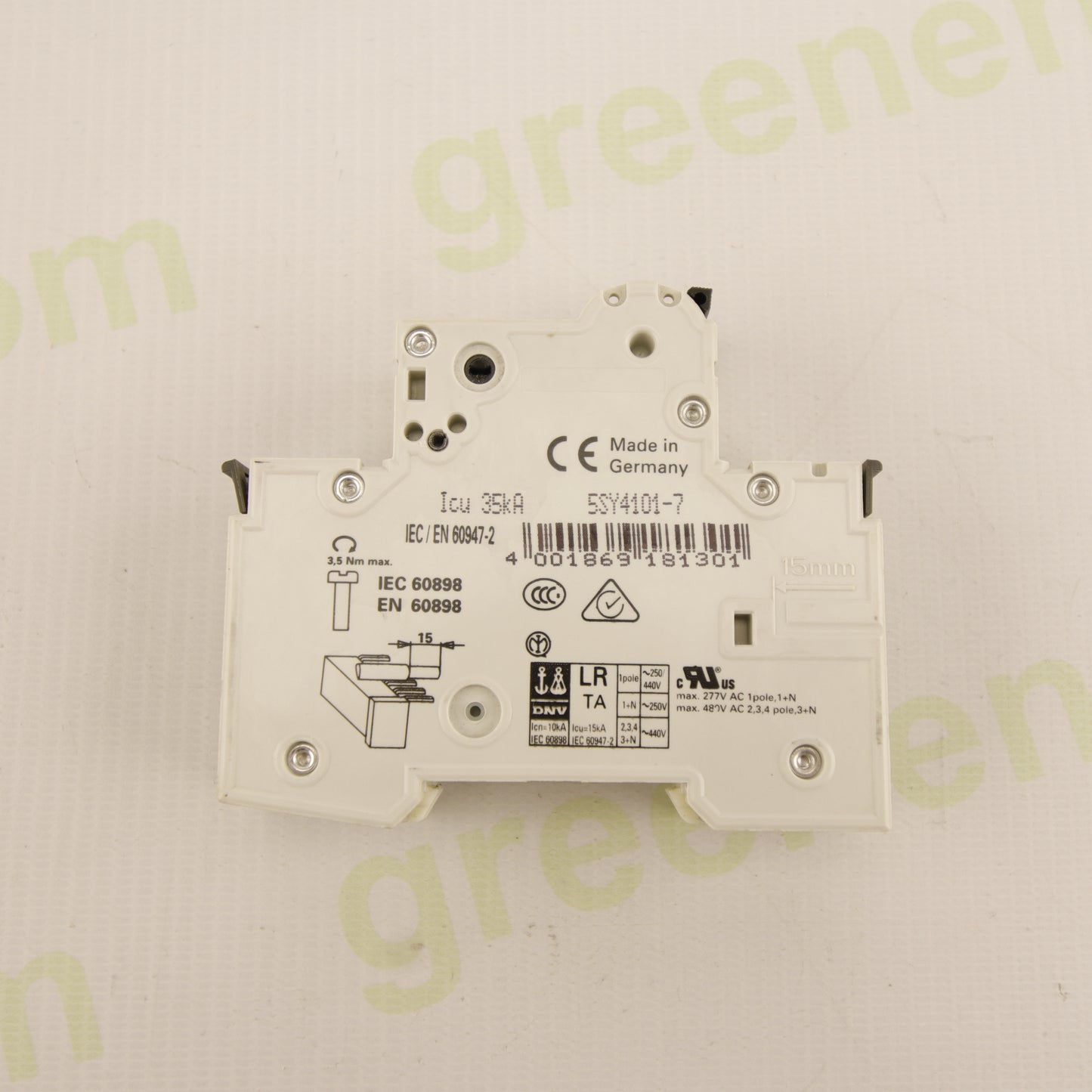 Siemens 5SY41 C1 + Siemens 5ST3010 AS – 1P 1A MCB with Auxiliary Contact | Curve C | 230/400V | 10kA