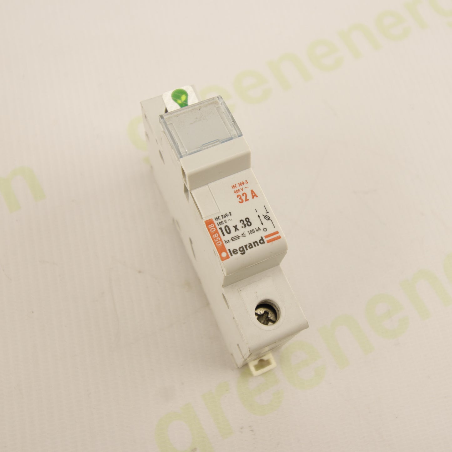 Legrand 05808 – 1-Pole Fuse Holder | 10×38 mm | 32A | 400/500V | DIN Rail