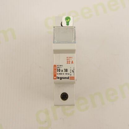 Legrand 05808 – 1-Pole Fuse Holder | 10×38 mm | 32A | 400/500V | DIN Rail
